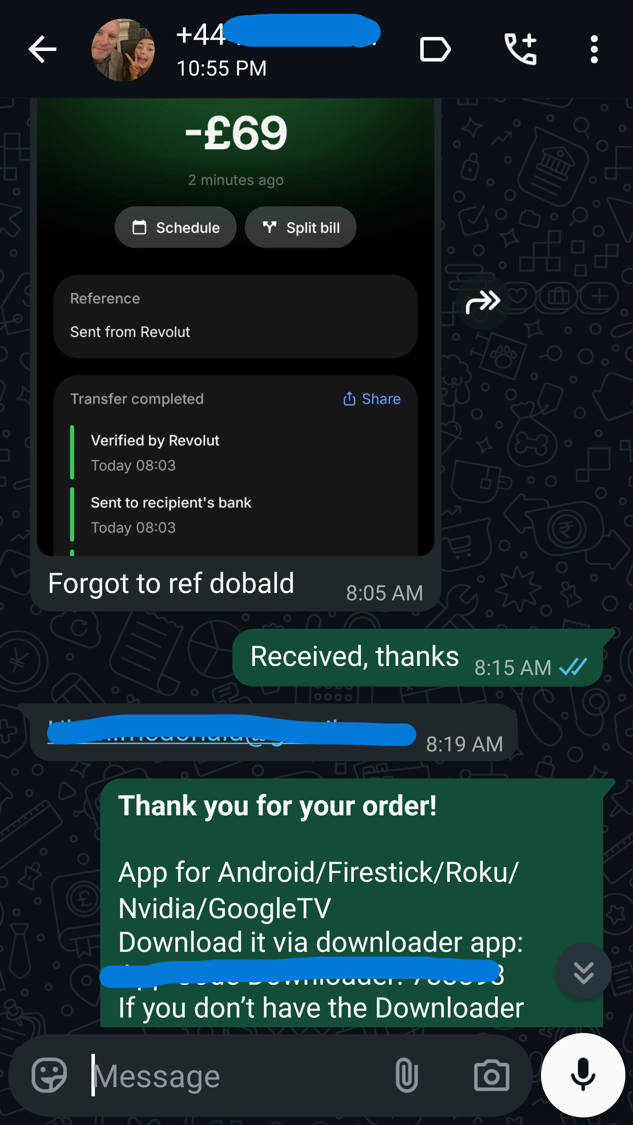 Customer proof