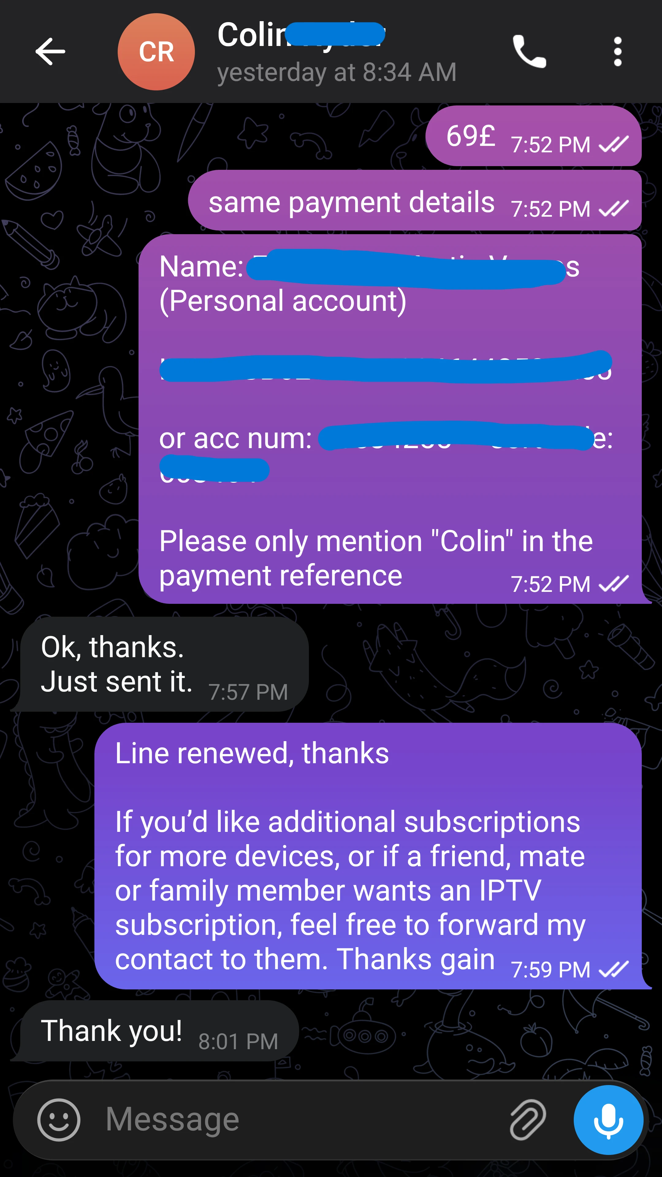 Customer proof
