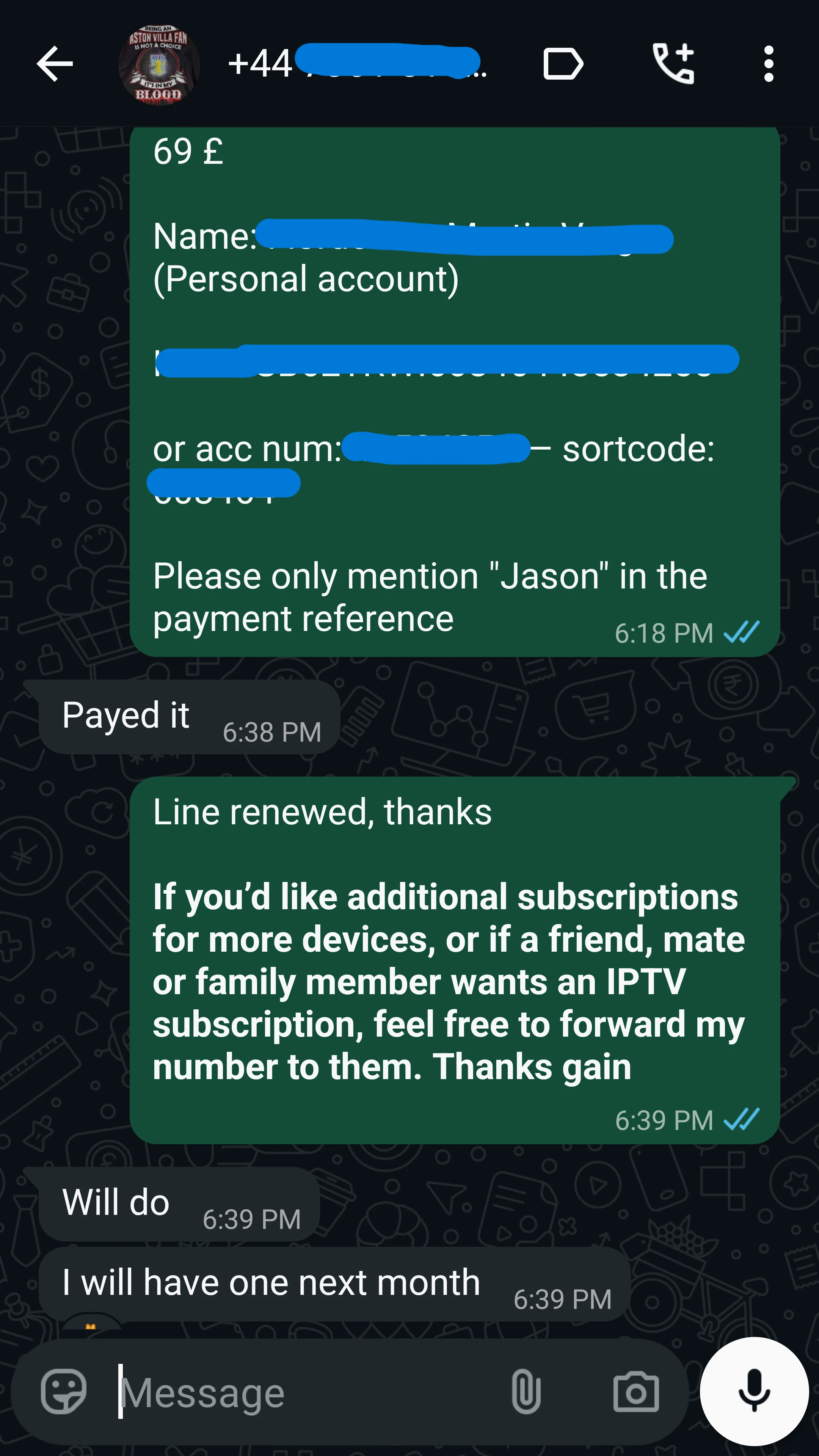 Customer proof